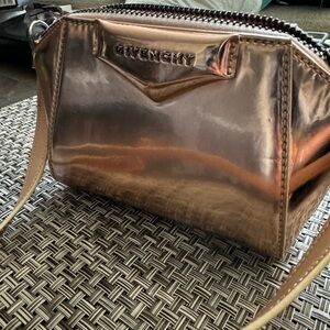 Givenchy Patent Metallic Antigona Nano Bag